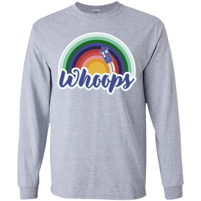 T-Shirts Sport Grey / YS 13th Doctor Retro Whoops Youth Long Sleeve T-Shirt