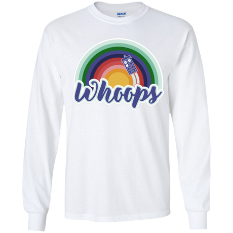 T-Shirts White / YS 13th Doctor Retro Whoops Youth Long Sleeve T-Shirt