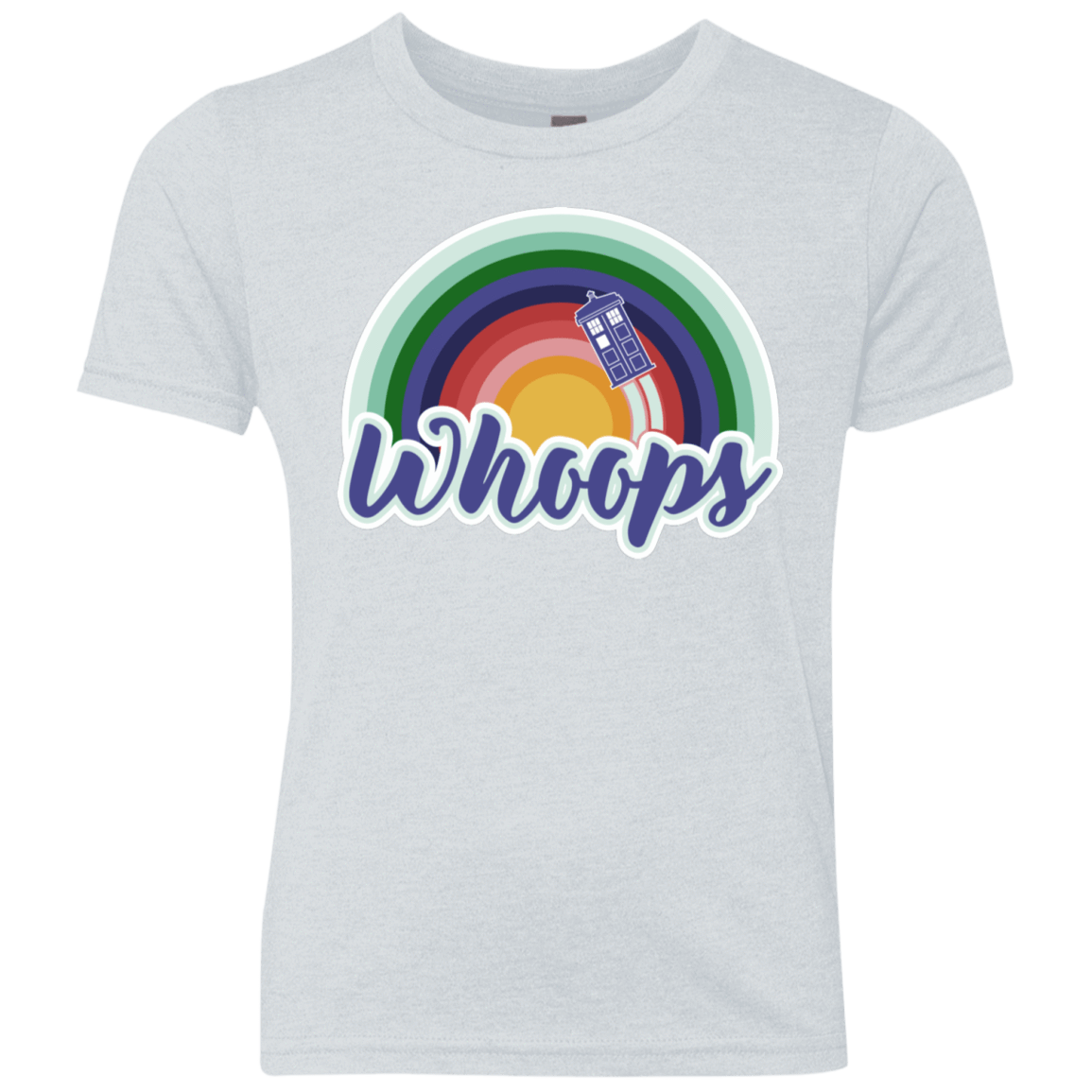 T-Shirts Heather White / YXS 13th Doctor Retro Whoops Youth Triblend T-Shirt