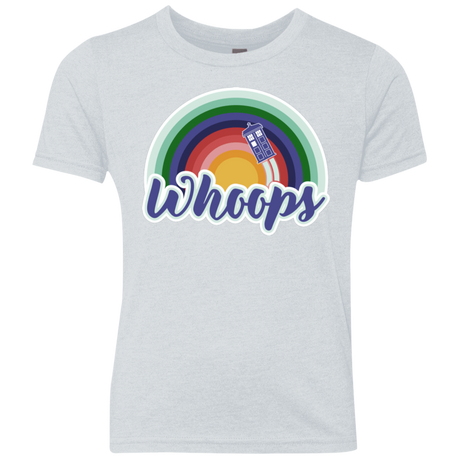 T-Shirts Heather White / YXS 13th Doctor Retro Whoops Youth Triblend T-Shirt