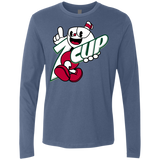 T-Shirts Indigo / S 1cup Men's Premium Long Sleeve