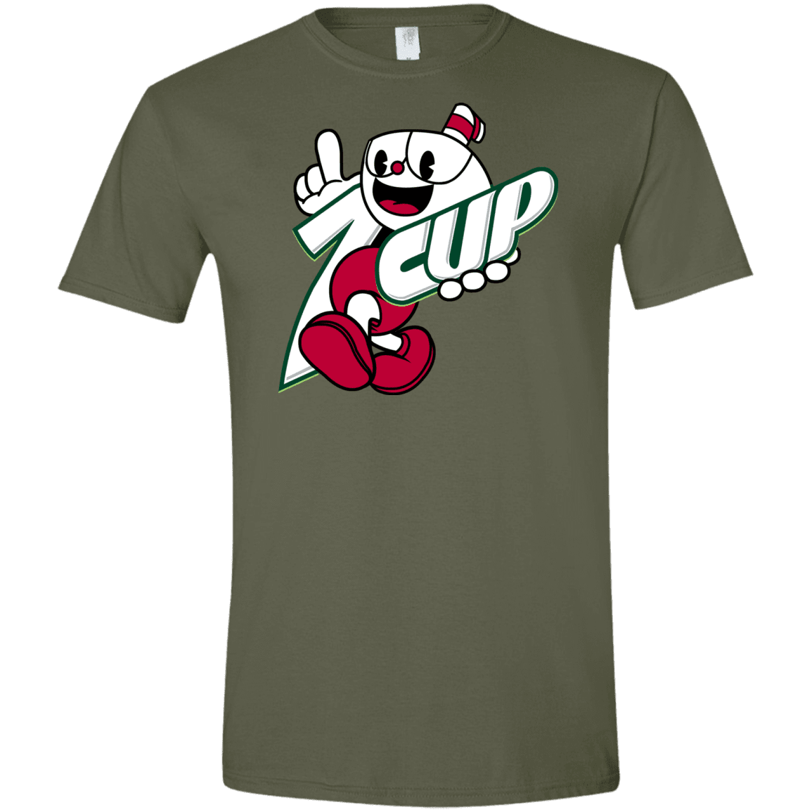 T-Shirts Military Green / S 1cup Men's Semi-Fitted Softstyle