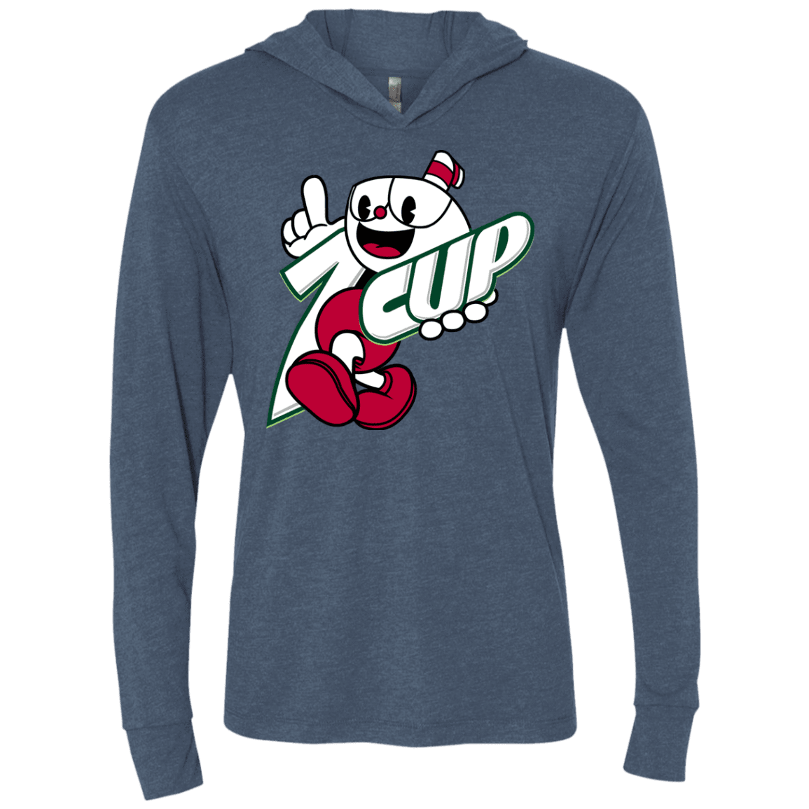 1cup Triblend Long Sleeve Hoodie Tee