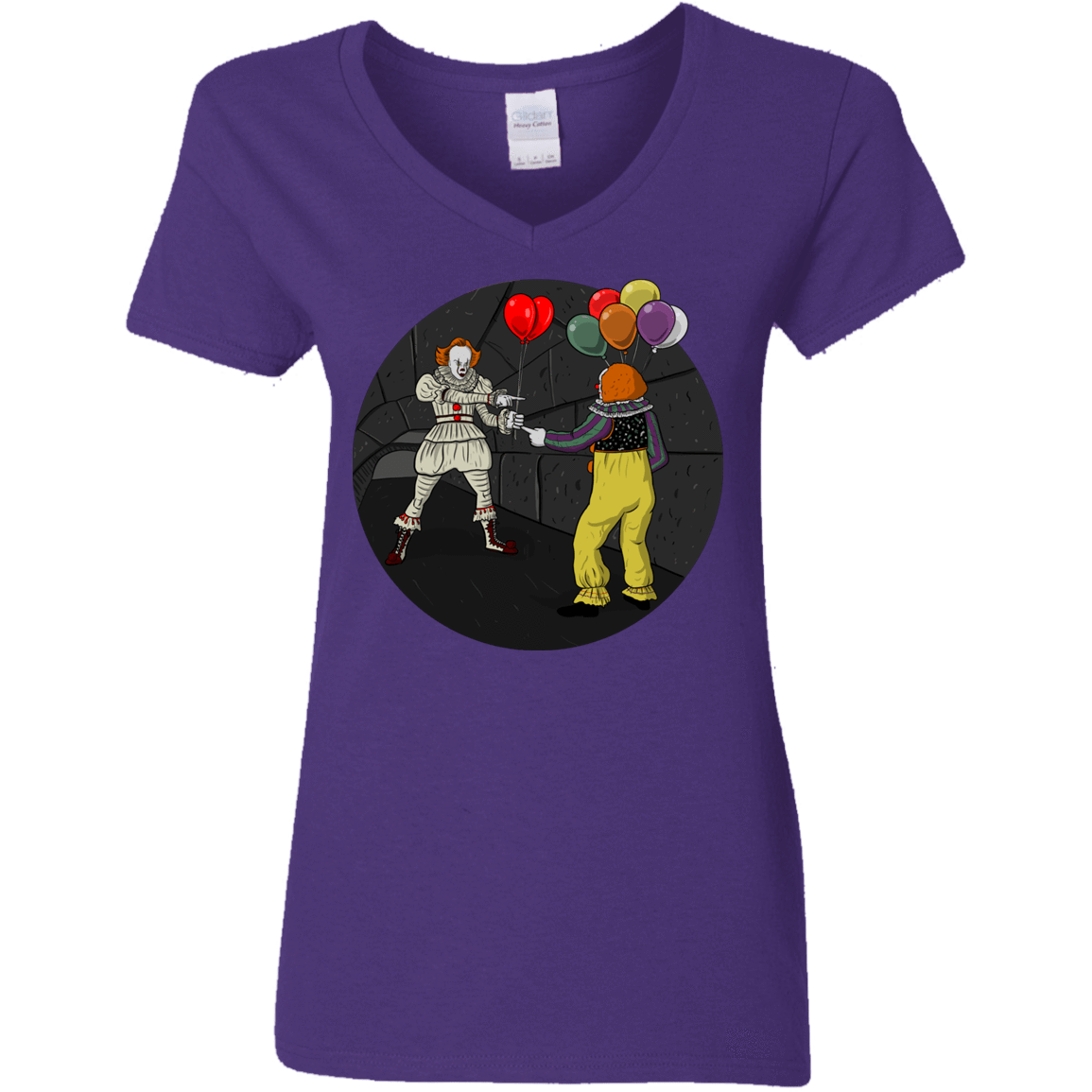 T-Shirts Purple / S 2 Pennywise Women's V-Neck T-Shirt
