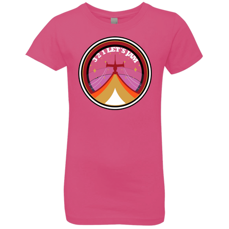 T-Shirts Hot Pink / YXS 3 2 1 Lets Jam Girls Premium T-Shirt