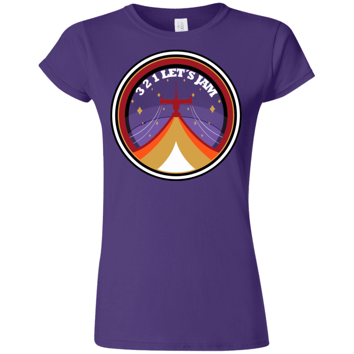 T-Shirts Purple / S 3 2 1 Lets Jam Junior Slimmer-Fit T-Shirt