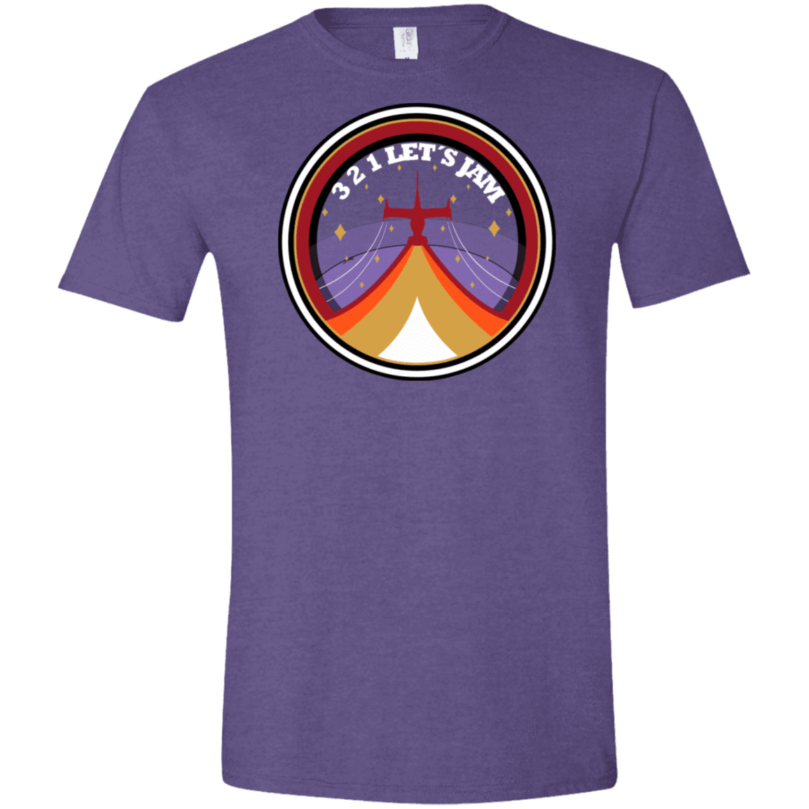 T-Shirts Heather Purple / S 3 2 1 Lets Jam Men's Semi-Fitted Softstyle