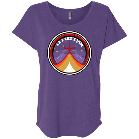 T-Shirts Purple Rush / X-Small 3 2 1 Lets Jam Triblend Dolman Sleeve
