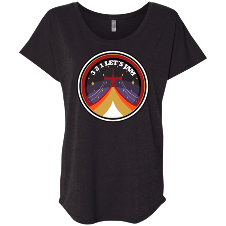 T-Shirts Vintage Black / X-Small 3 2 1 Lets Jam Triblend Dolman Sleeve