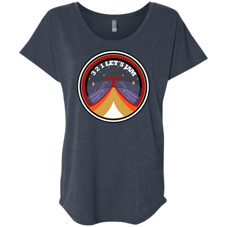 T-Shirts Vintage Navy / X-Small 3 2 1 Lets Jam Triblend Dolman Sleeve