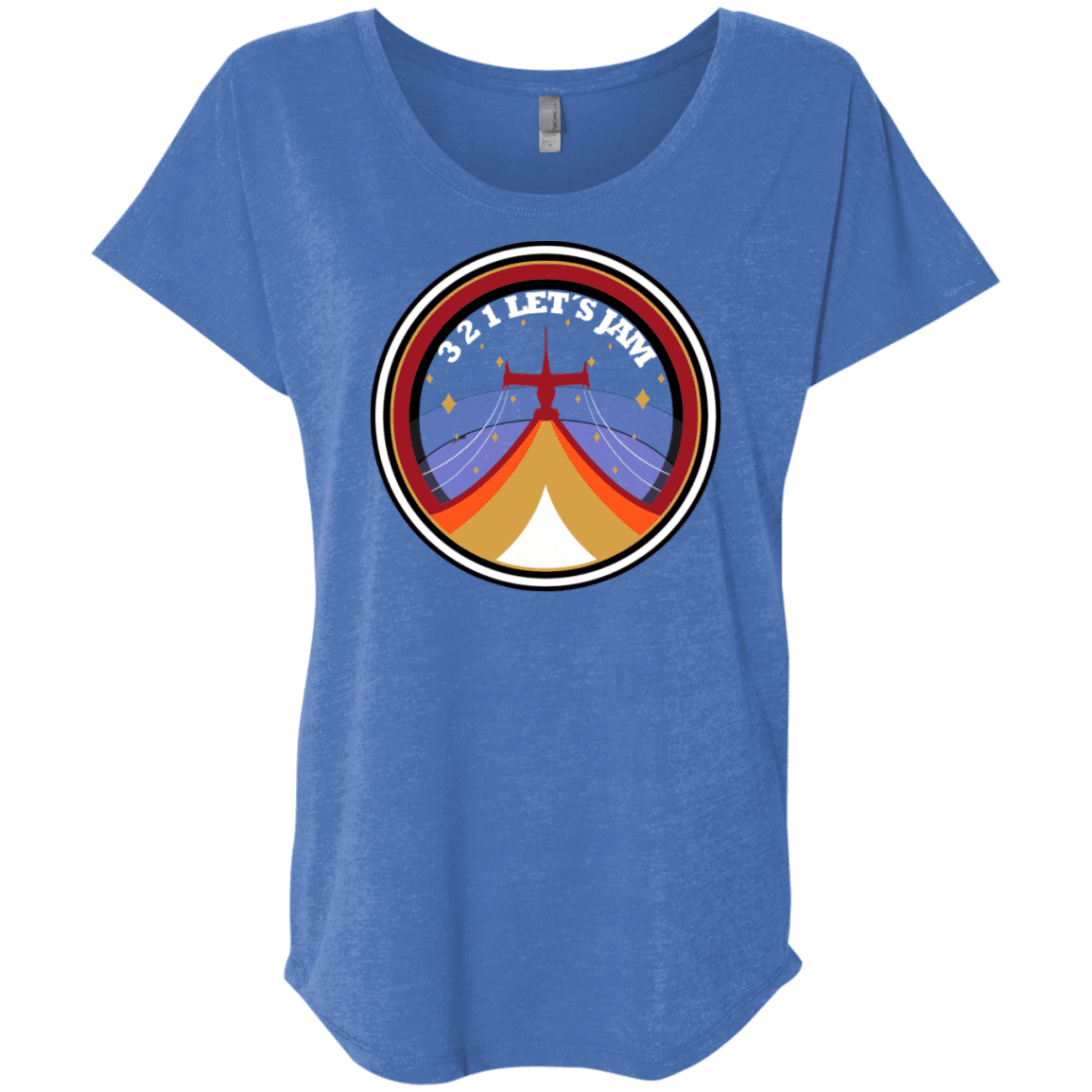 T-Shirts Vintage Royal / X-Small 3 2 1 Lets Jam Triblend Dolman Sleeve