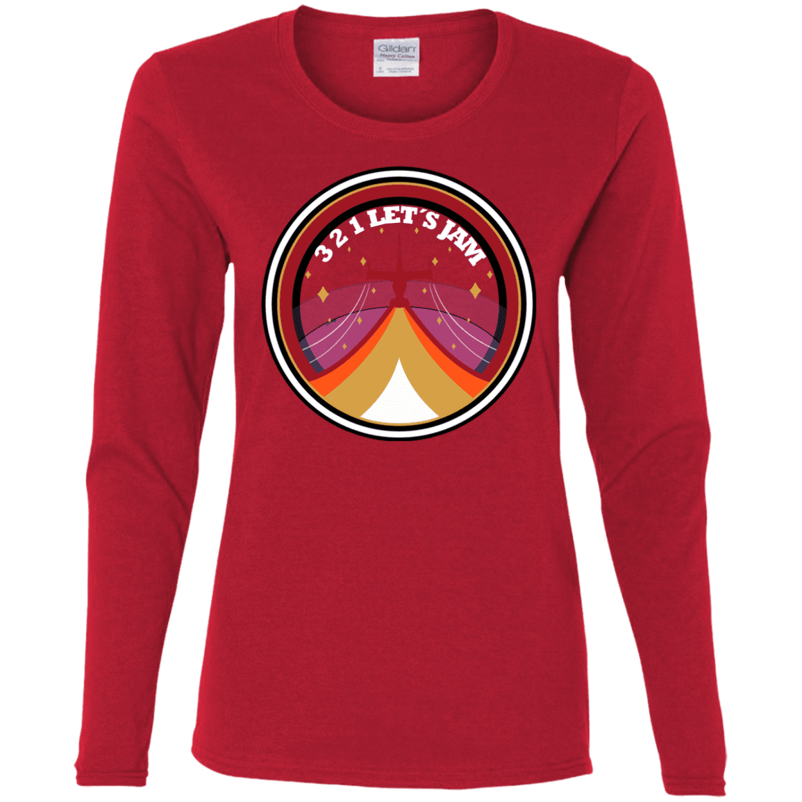 T-Shirts Red / S 3 2 1 Lets Jam Women's Long Sleeve T-Shirt