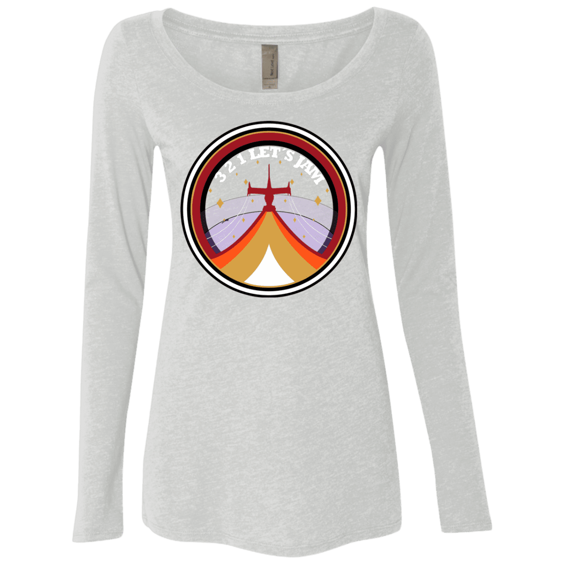 T-Shirts Heather White / S 3 2 1 Lets Jam Women's Triblend Long Sleeve Shirt