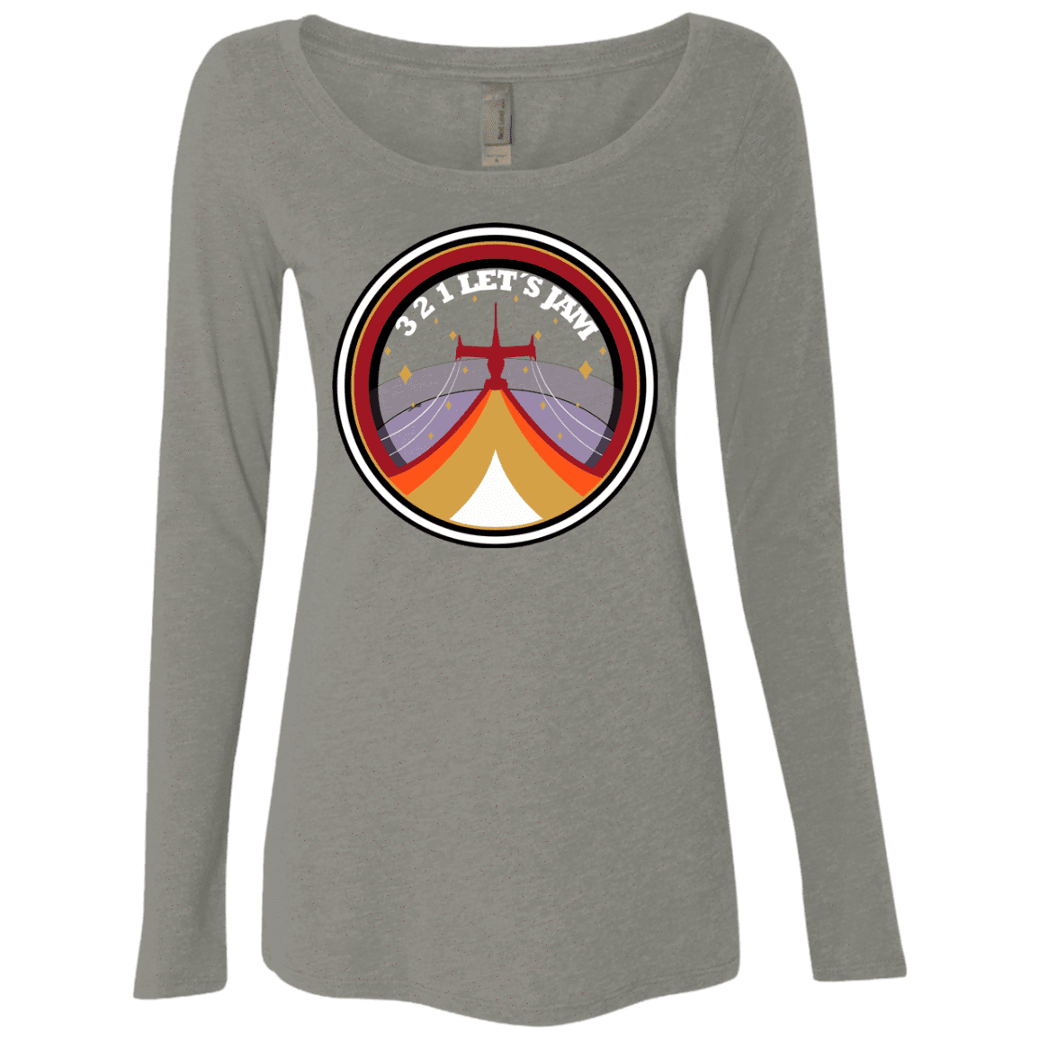 T-Shirts Venetian Grey / S 3 2 1 Lets Jam Women's Triblend Long Sleeve Shirt