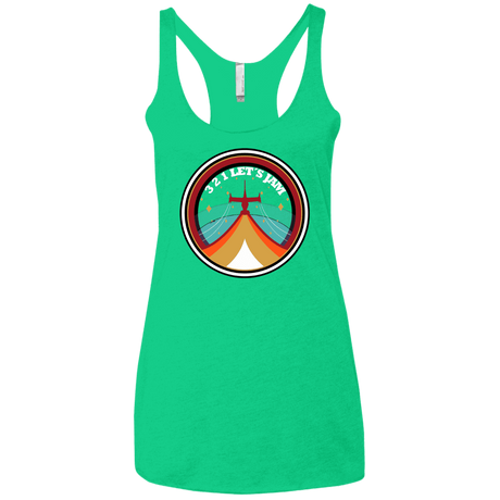 T-Shirts Envy / X-Small 3 2 1 Lets Jam Women's Triblend Racerback Tank