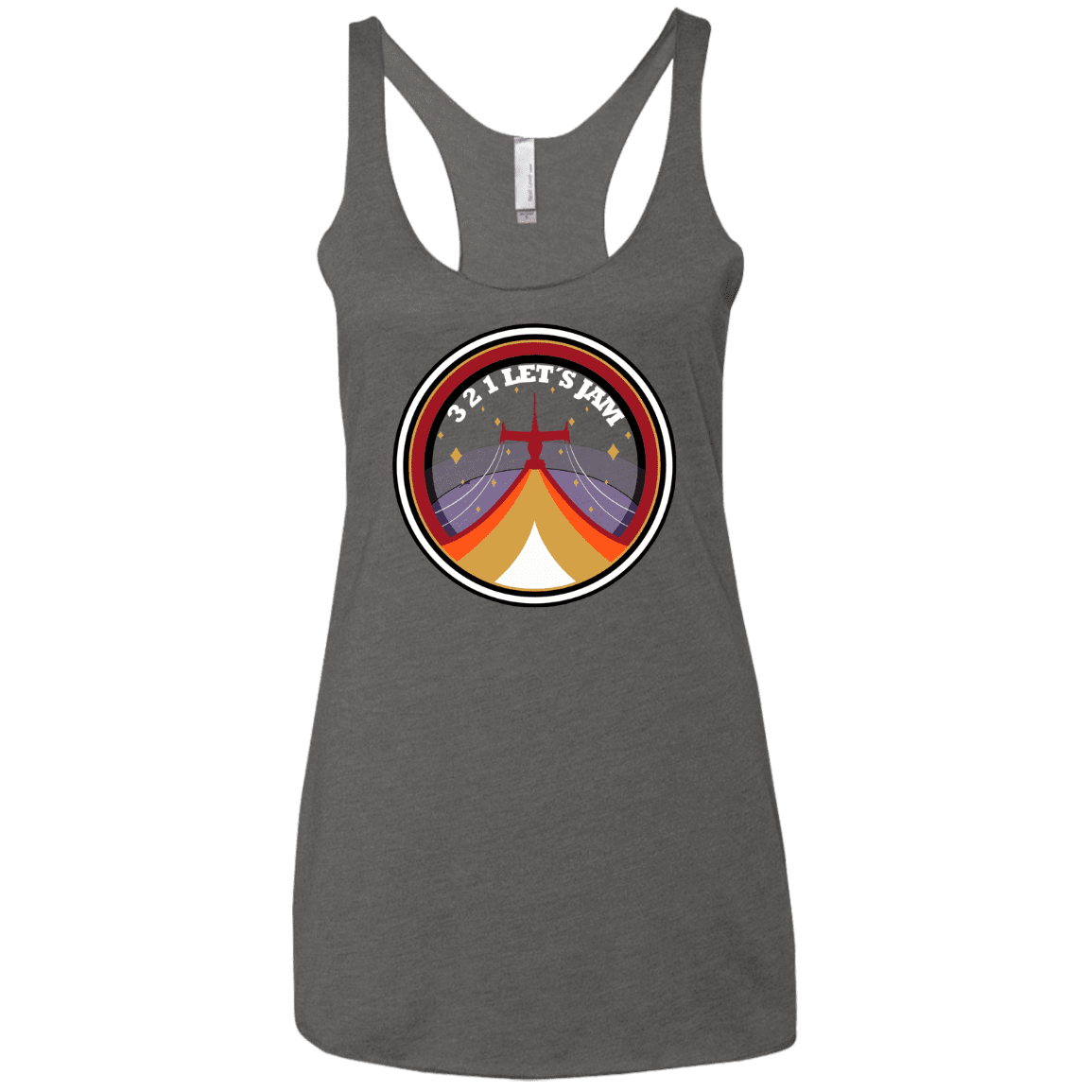 T-Shirts Premium Heather / X-Small 3 2 1 Lets Jam Women's Triblend Racerback Tank