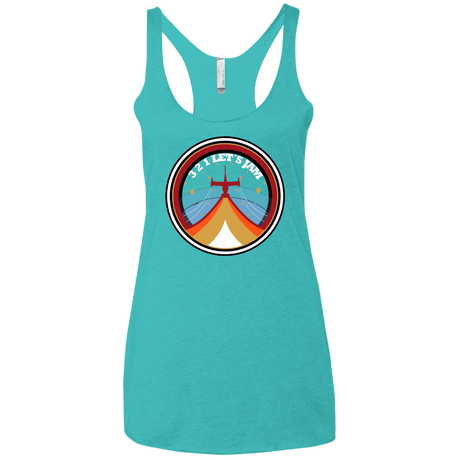 T-Shirts Tahiti Blue / X-Small 3 2 1 Lets Jam Women's Triblend Racerback Tank