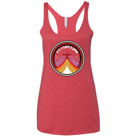 T-Shirts Vintage Red / X-Small 3 2 1 Lets Jam Women's Triblend Racerback Tank