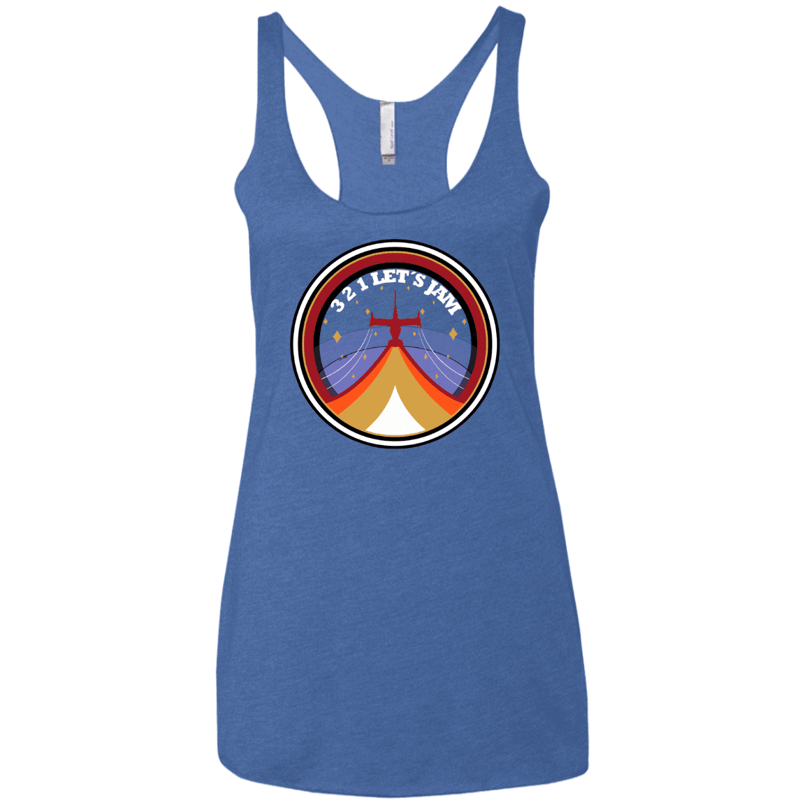 T-Shirts Vintage Royal / X-Small 3 2 1 Lets Jam Women's Triblend Racerback Tank