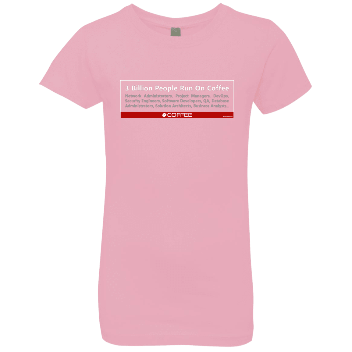 T-Shirts Light Pink / YXS 3 Billion People Run On Java Girls Premium T-Shirt