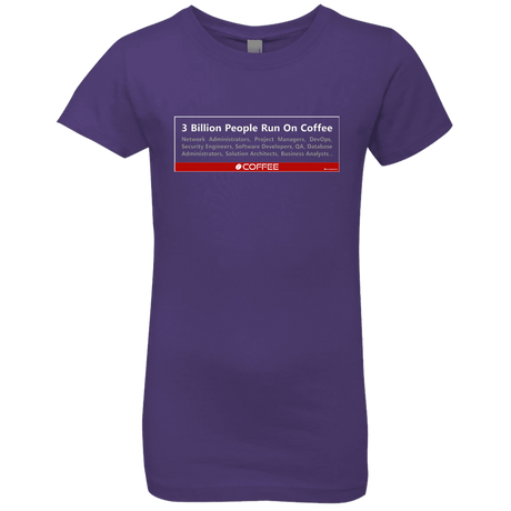 T-Shirts Purple Rush / YXS 3 Billion People Run On Java Girls Premium T-Shirt