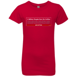 T-Shirts Red / YXS 3 Billion People Run On Java Girls Premium T-Shirt