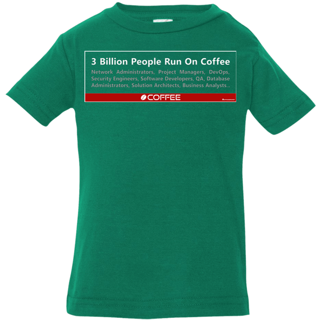 T-Shirts Kelly / 6 Months 3 Billion People Run On Java Infant Premium T-Shirt