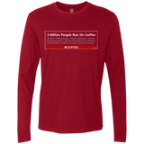 3 Billion People Run On Java Men's Premium Long Sleeve