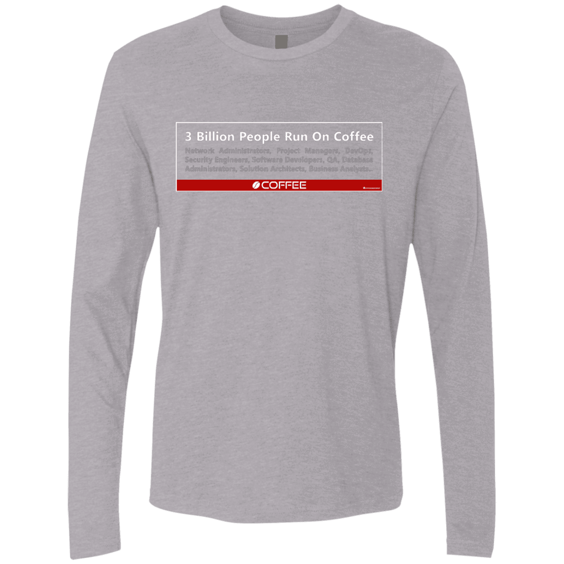 3 Billion People Run On Java Men's Premium Long Sleeve