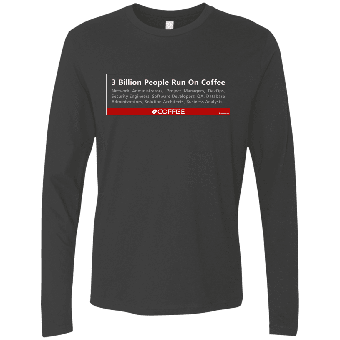 3 Billion People Run On Java Men's Premium Long Sleeve