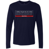 3 Billion People Run On Java Men's Premium Long Sleeve