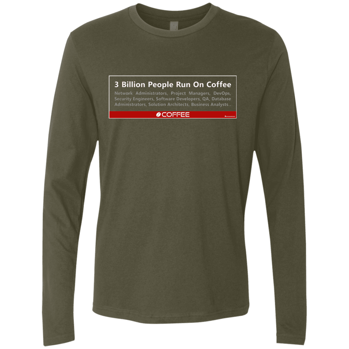 3 Billion People Run On Java Men's Premium Long Sleeve