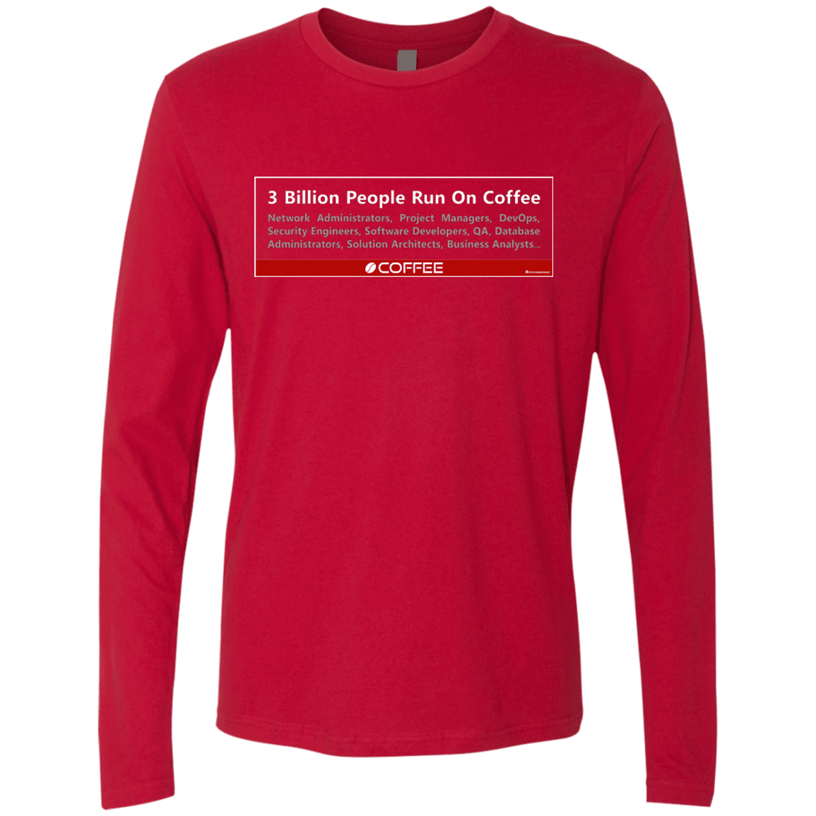 3 Billion People Run On Java Men's Premium Long Sleeve