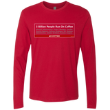 3 Billion People Run On Java Men's Premium Long Sleeve