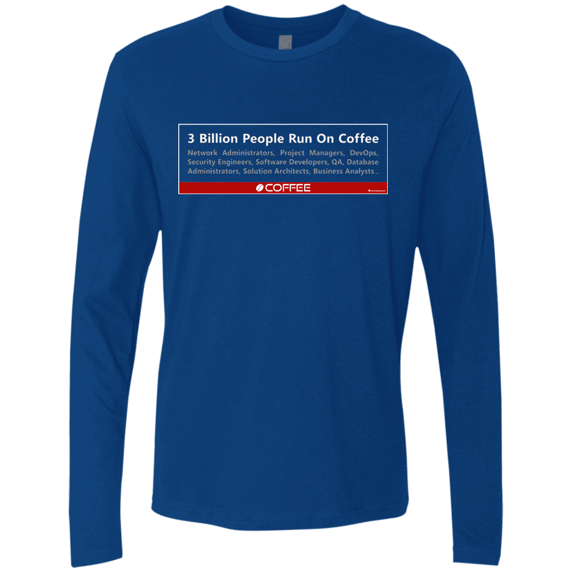 3 Billion People Run On Java Men's Premium Long Sleeve