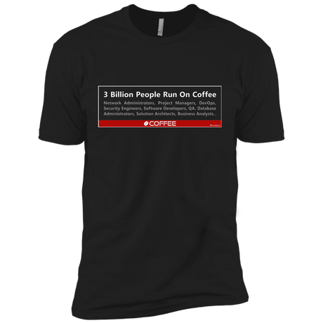 T-Shirts Black / X-Small 3 Billion People Run On Java Men's Premium T-Shirt