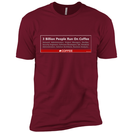 T-Shirts Cardinal / X-Small 3 Billion People Run On Java Men's Premium T-Shirt