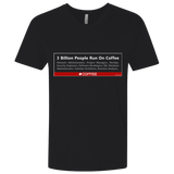 T-Shirts Black / X-Small 3 Billion People Run On Java Men's Premium V-Neck