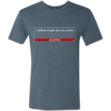 T-Shirts Indigo / Small 3 Billion People Run On Java Men's Triblend T-Shirt