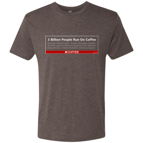 T-Shirts Macchiato / Small 3 Billion People Run On Java Men's Triblend T-Shirt