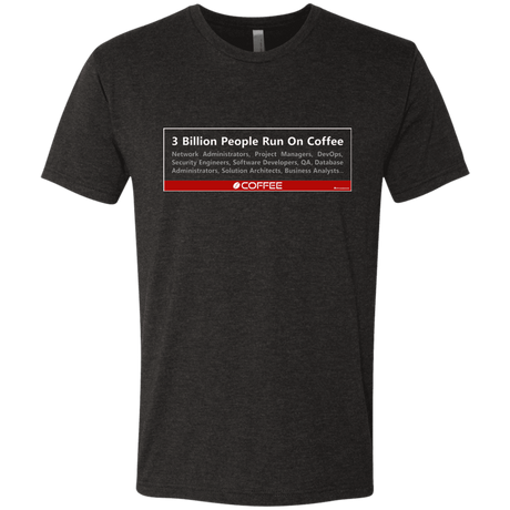 T-Shirts Vintage Black / Small 3 Billion People Run On Java Men's Triblend T-Shirt