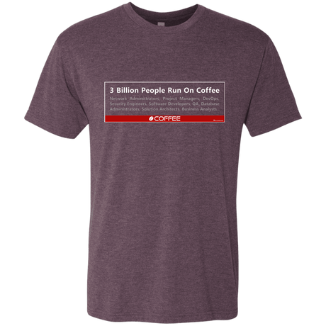 T-Shirts Vintage Purple / Small 3 Billion People Run On Java Men's Triblend T-Shirt