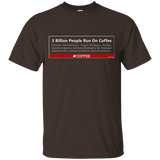 T-Shirts Dark Chocolate / Small 3 Billion People Run On Java T-Shirt