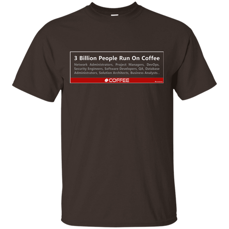 T-Shirts Dark Chocolate / Small 3 Billion People Run On Java T-Shirt