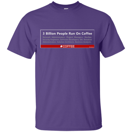 T-Shirts Purple / Small 3 Billion People Run On Java T-Shirt