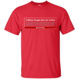 T-Shirts Red / Small 3 Billion People Run On Java T-Shirt