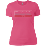 T-Shirts Hot Pink / X-Small 3 Billion People Run On Java Women's Premium T-Shirt