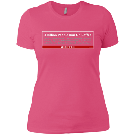 T-Shirts Hot Pink / X-Small 3 Billion People Run On Java Women's Premium T-Shirt