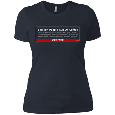 T-Shirts Indigo / X-Small 3 Billion People Run On Java Women's Premium T-Shirt