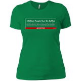 T-Shirts Kelly Green / X-Small 3 Billion People Run On Java Women's Premium T-Shirt